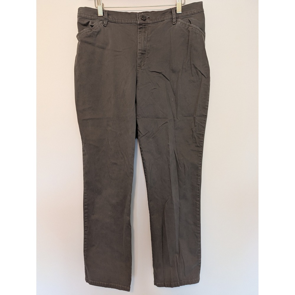 Lee All Day Pant Straight Leg Womens 14 Medium Gray Chino Pants (fits 34x30)